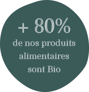 Vente de Produits BIO B + 80% de nos produits alimentaires sont bio